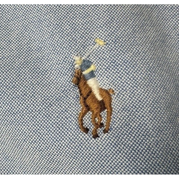 Polo Ralph Lauren 3XLT Button Down Shirt Blue Oxford Big Tall Pony Logo Mens - Picture 2 of 6